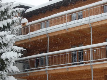 Aussenansicht von hinten vom Haus Christine in Bezau